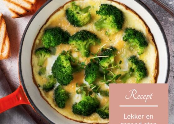 Omelet van broccoli met geitenkaas