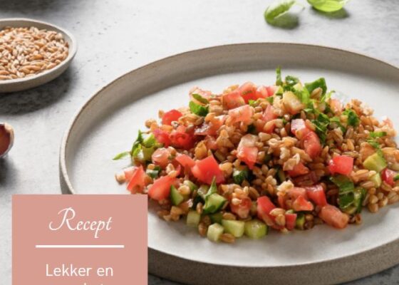 Farro met geroosterde groente en noten